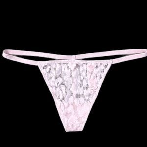Victoria's Secret Very Sexy The Cutes V string panty Leopard Lace Dollhouse Pink
